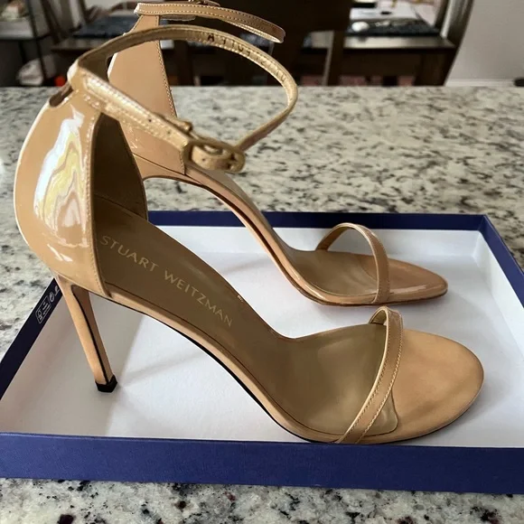 Stuart Weitzman Nudistsong High Heel Sandal; 9.5 nude - Picture 1 of 5